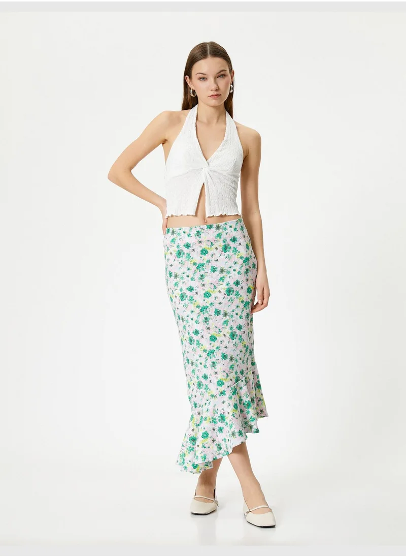 KOTON Floral Midi Skirt