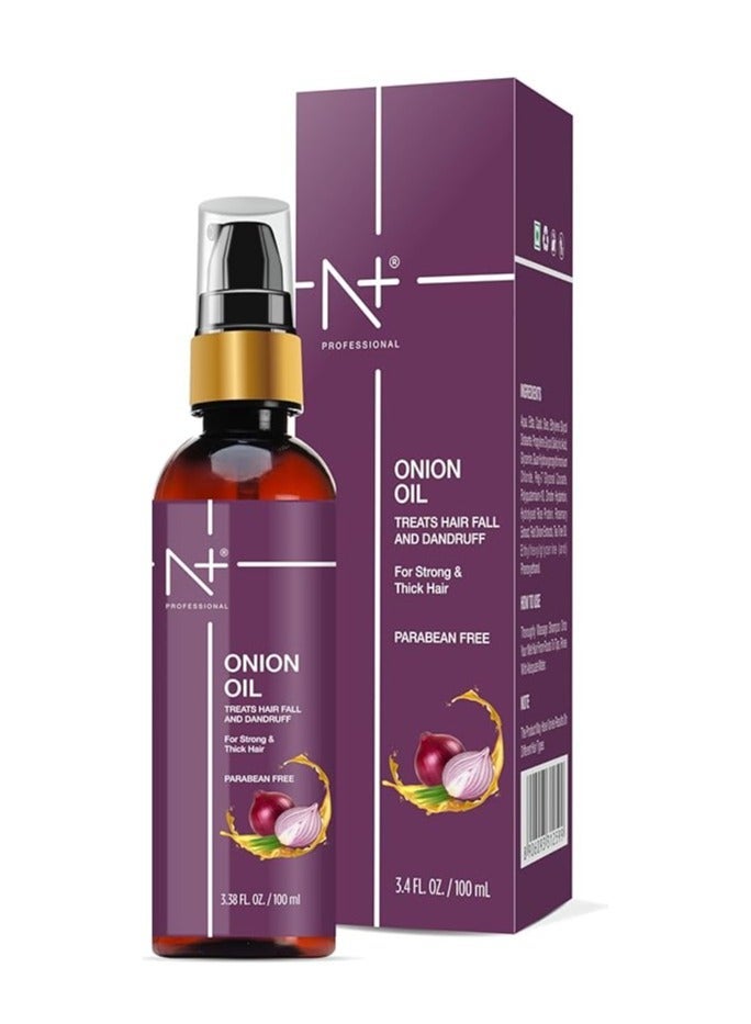 N+ Professional N Plus Professional Onion Hair Oil With Onion Extract - Treats Hair fall And Dandruff - 100ml - Image 1