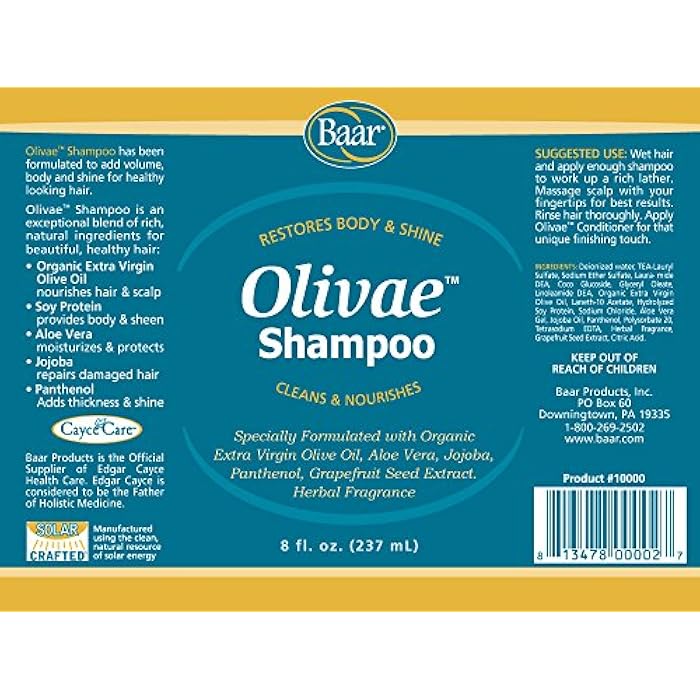 Baar Olivae Shampoo, 8 oz. - Image 5