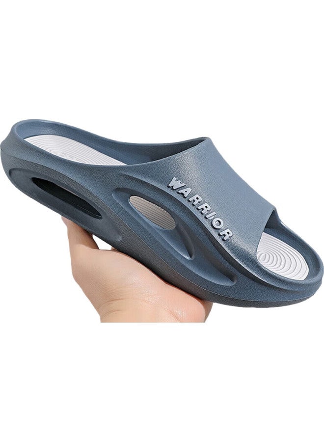 Pull Back Warrior Home Men'S Slippers, Outdoor Wear-Resistant, Non-Slip, Odor-Resistant, Beach Sandals, Hl02331, Blue-Gray, Size 44-45 - Image 2