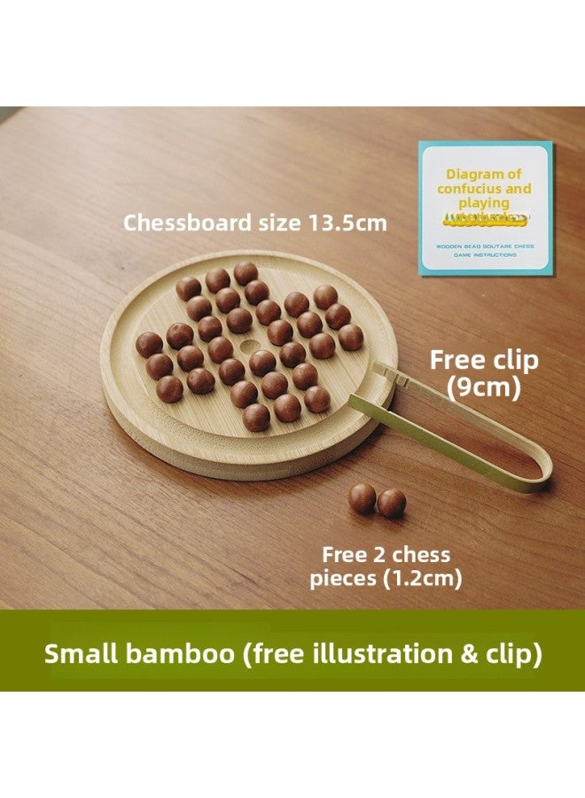 لعبة شطرنج كلاسيكية مستقلة من خشب الخيزران للأطفال، لعبة تعليمية لسطح المكتب، مناسبة لطلاب المدارس الابتدائية والبالغين