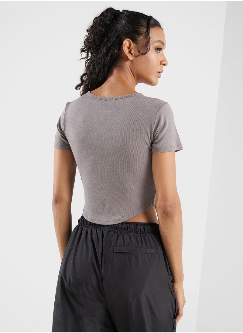 FRWD - Curved Hem Cropped Top - Image 1