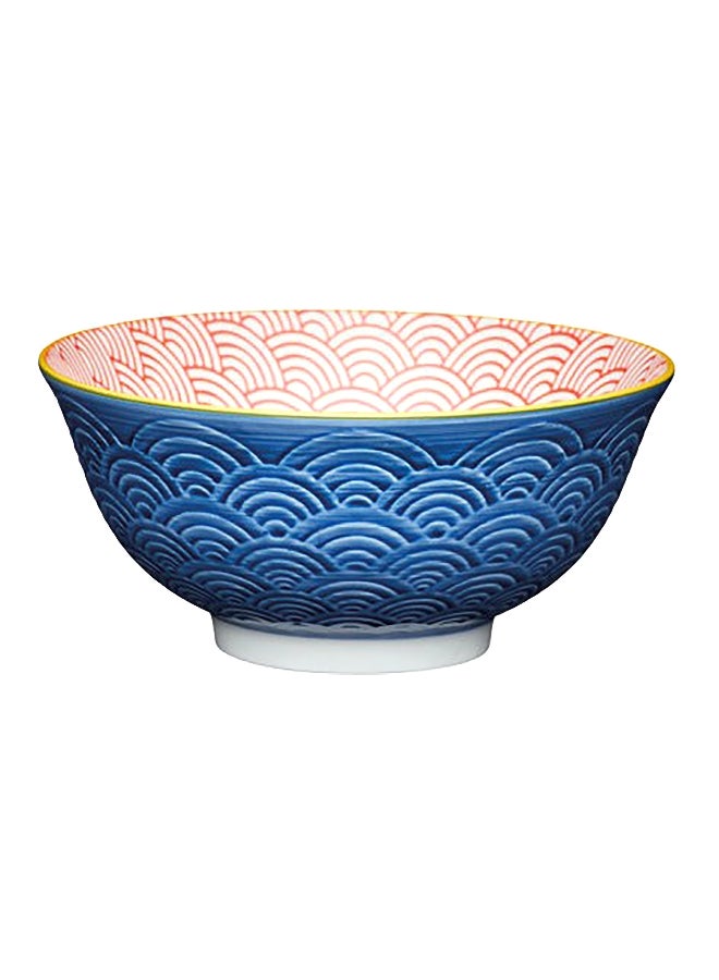 KitchenCraft Arched Design Microwave and Dishwasher Safe Ceramic Bowl Multicolor 15.7 cm KCBOWL27 - Image 1