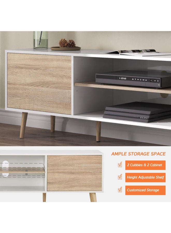 Timeless Elegance Mid-Century Modern TV Stand with Storage for TVs Up to 75 Inches.