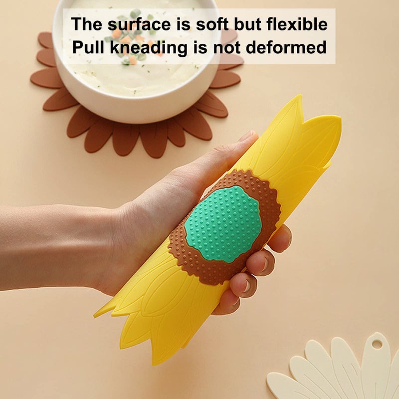 P Plus Fire Trivets for Hot Dishes Potholders for Kitchen Hot Pads Hot Mats Trivets for Hot Pots and Pans Hot Pads for Table Trivet for Hot Dishes (Big+Small, Set of 2, White) - Image 4