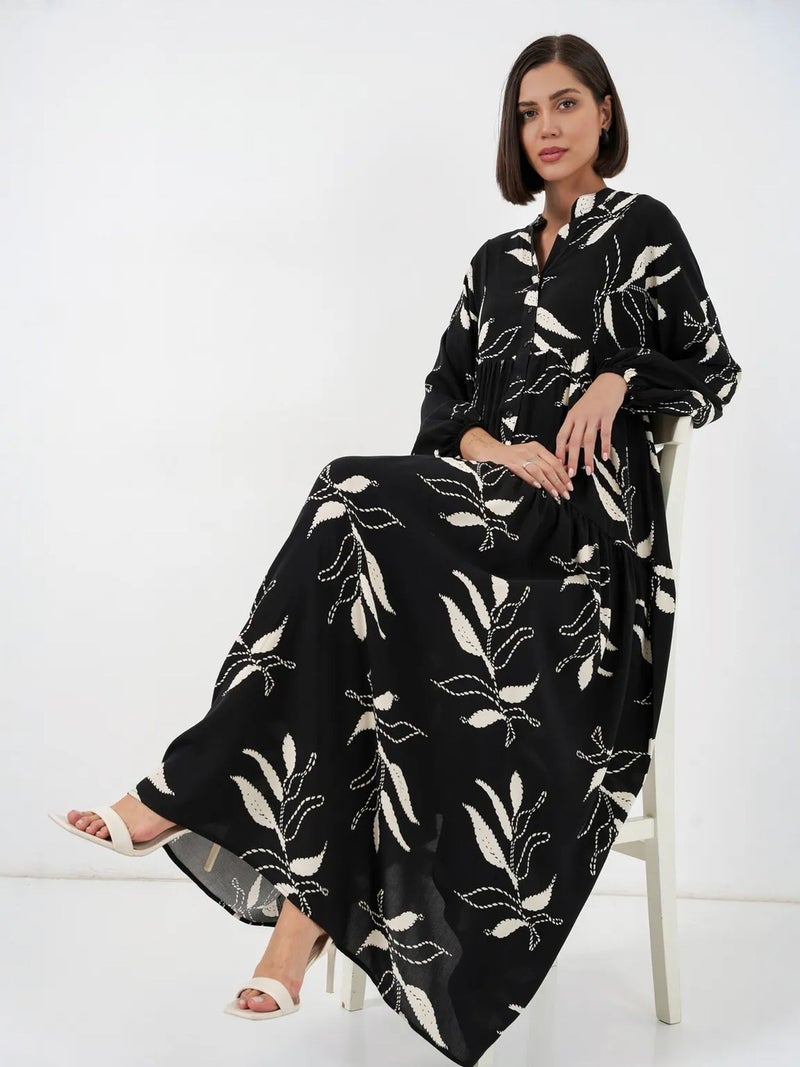 BIG DART BDART Patterned V-Neck Maxi Dress - Image 2