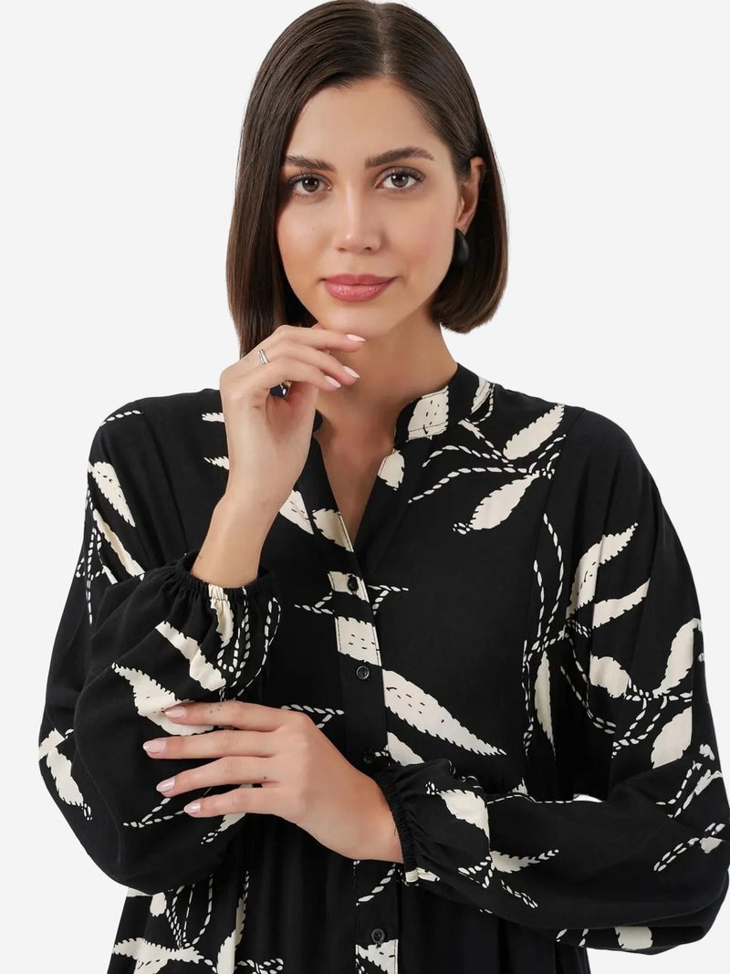 BIG DART BDART Patterned V-Neck Maxi Dress - Image 3