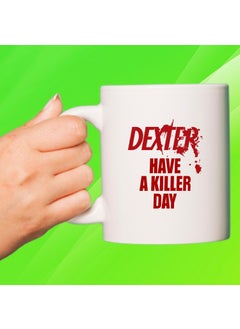 Dexter Printed White Porcelain Mug