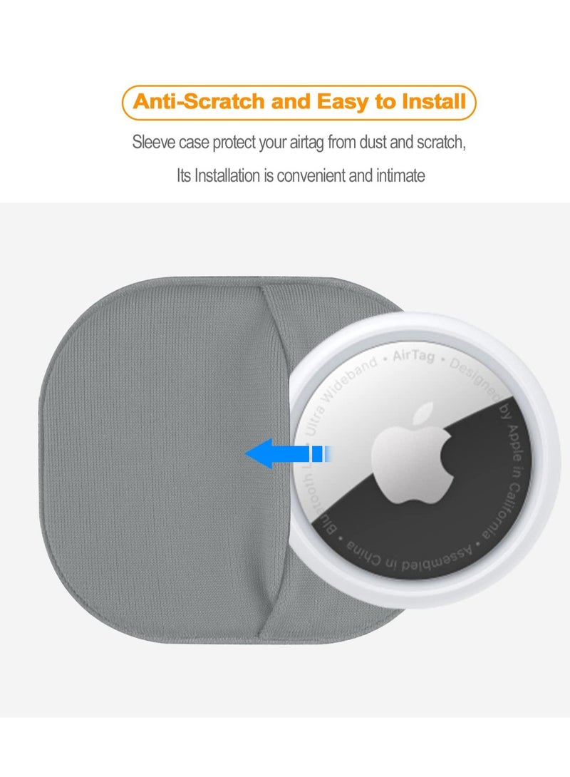 SOLARAE Airtag Holder Case Sticker Cover, 2 Pack Stick-On Mount Airtag Case Compatible with Apple Airtags for TV Remote Luggage Bike Car Laptop, Gray - Image 2