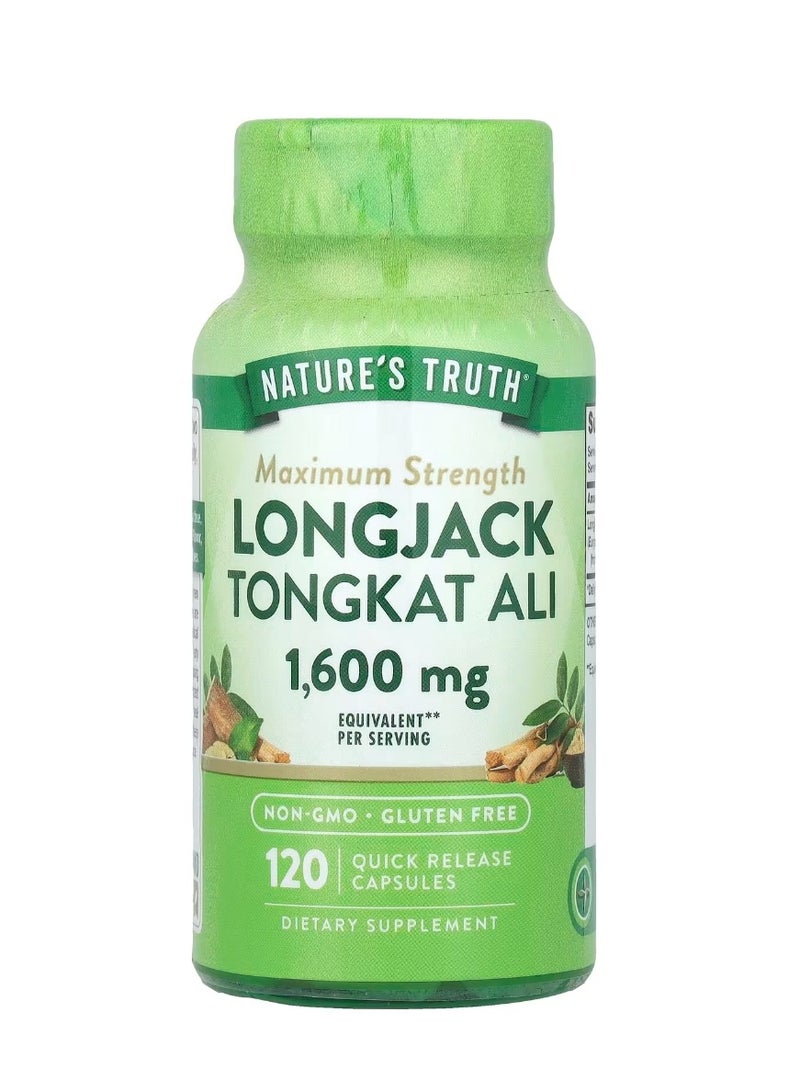 نايتشورز تروث لونج جاك تونجكات علي القوة القصوى 1600 مجم 120 كبسولة سريعة الإصدار (800 مجم لكل كبسولة) - Image 1