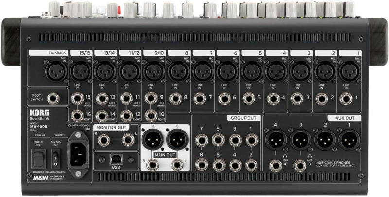 KORG MW-1608 16-Channel Hybrid Mixer - Image 3