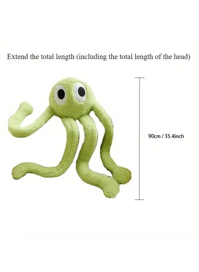 Green Octopus Plush Toy Cute Ocean Creature Soft Stuffed Animal Holiday Gift - Image 3