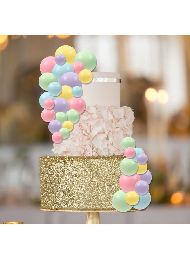 Goensjt 30 PCS Balls Cake Topper DIY Cake Insert Toppers Ball Cake Picks Cupcake Topper for Birthday Party Baby Shower Wedding Cake Decoration(Colorful) - Image 5