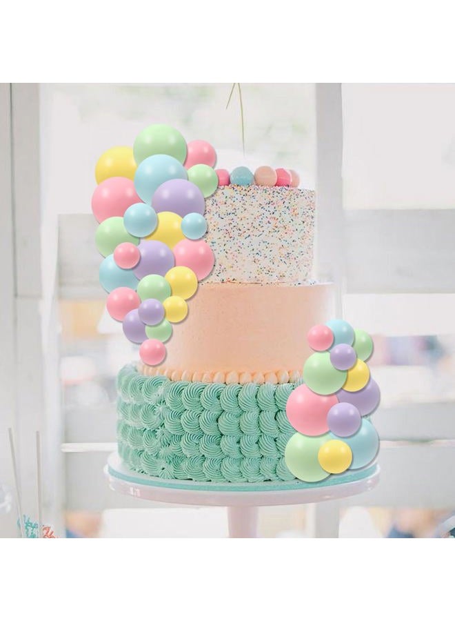 Goensjt 30 PCS Balls Cake Topper DIY Cake Insert Toppers Ball Cake Picks Cupcake Topper for Birthday Party Baby Shower Wedding Cake Decoration(Colorful) - Image 4