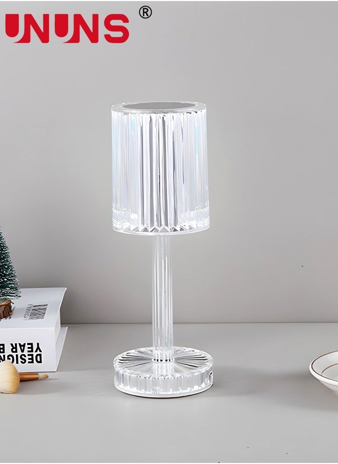 UNUNS - Crystal Lamp,Touch Table Lamp With Touch Remote Control,16 Color LED 3D Rose Diamond Lamp,USB Rechargeable,Night Lights,Bedside Lamp,Dining Room Lamp,Atmosphere Light For Bedroom/Living Room - Image 1