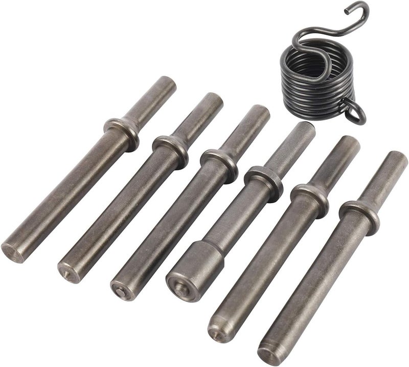 YaeCCC 7 Pcs Heavy Duty Smoothing Pneumatic Air Rivet Hammer Tools Steel Air Hammer Chisel Pneumatic Hammer for Hollow Solid Half-hollow Rivet - Image 1