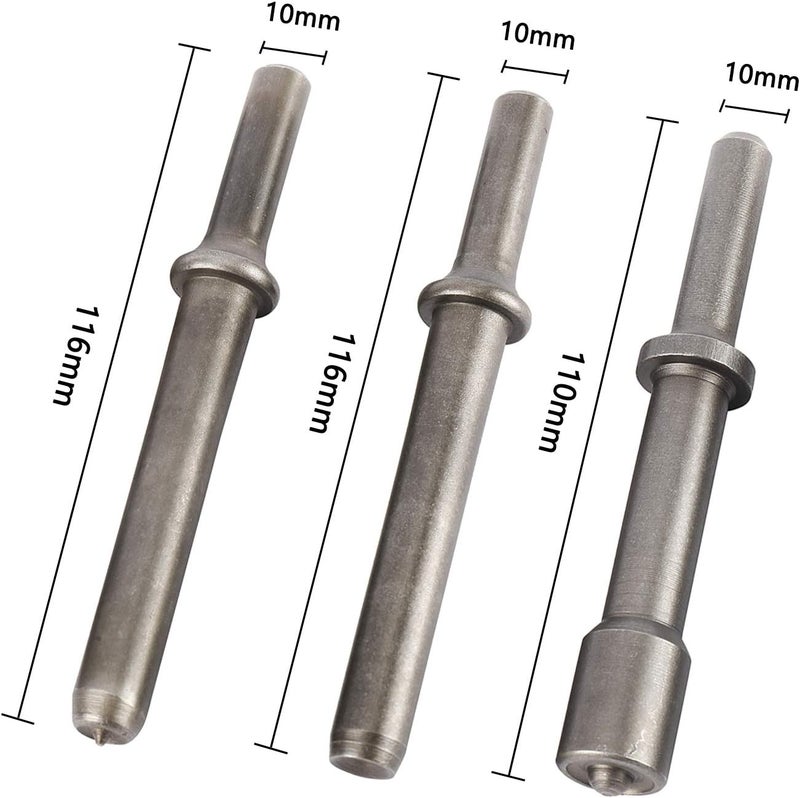 YaeCCC 7 Pcs Heavy Duty Smoothing Pneumatic Air Rivet Hammer Tools Steel Air Hammer Chisel Pneumatic Hammer for Hollow Solid Half-hollow Rivet - Image 4