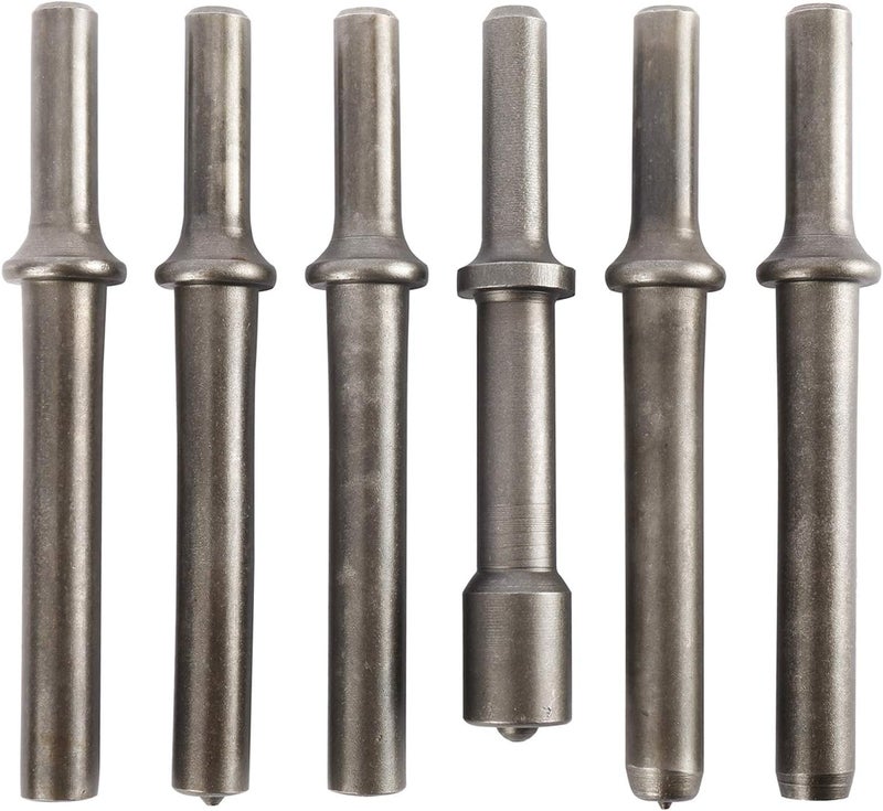 YaeCCC 7 Pcs Heavy Duty Smoothing Pneumatic Air Rivet Hammer Tools Steel Air Hammer Chisel Pneumatic Hammer for Hollow Solid Half-hollow Rivet - Image 5