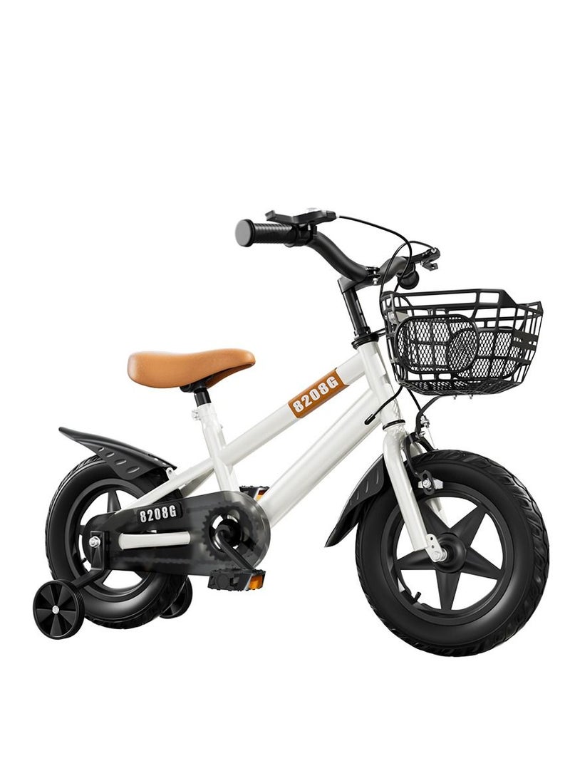 جولف لينك دراجة مقاس 16 بوصة طراز BMX مع عجلات تدريب للأطفال بأطوال تتراوح بين 105-120 سم باللون الأبيض - Image 4