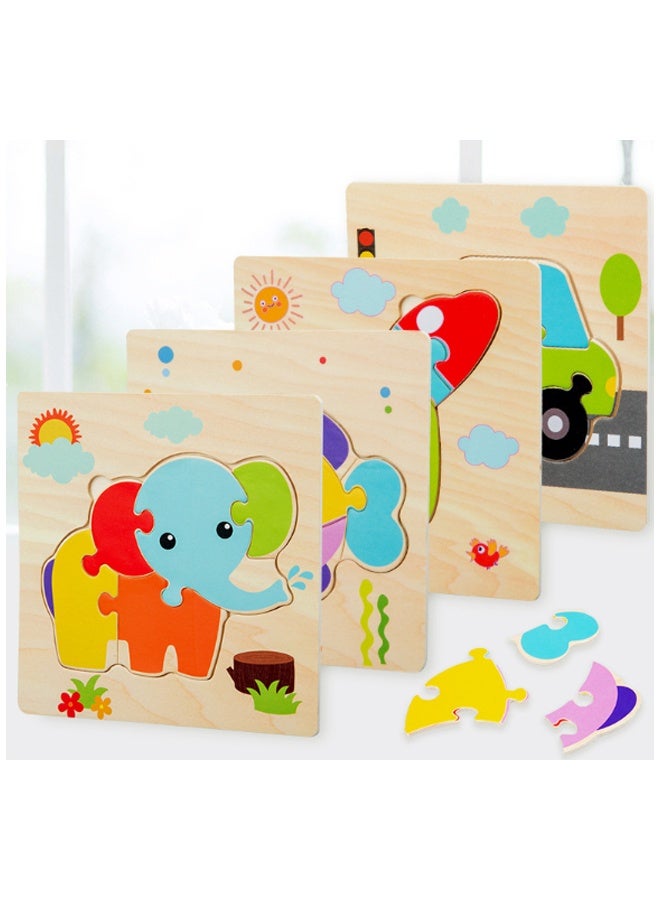 إيهوم ألغاز حيوانات خشبية للأولاد بعمر سنة و2 و3 سنوات والبنات، ألعاب تعليمية تنموية للأطفال الصغار هدية مع 12 حيوانًا ألغاز مونتيسوري مونتيسوري ملونة لتعلم الأشكال - Image 2