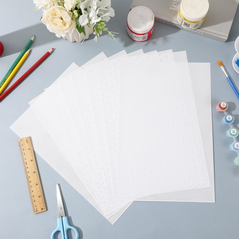 UPINS 8Pcs White Mesh Sheets Plastic Eyes Mesh Printable Fursuit Eyes Mesh for Mask Water-Repellent PVC Eye Mesh for Handicrafts Making Cosplay Mask DIY Craft Projects Supplies 11.8" x 7.87" - Image 3