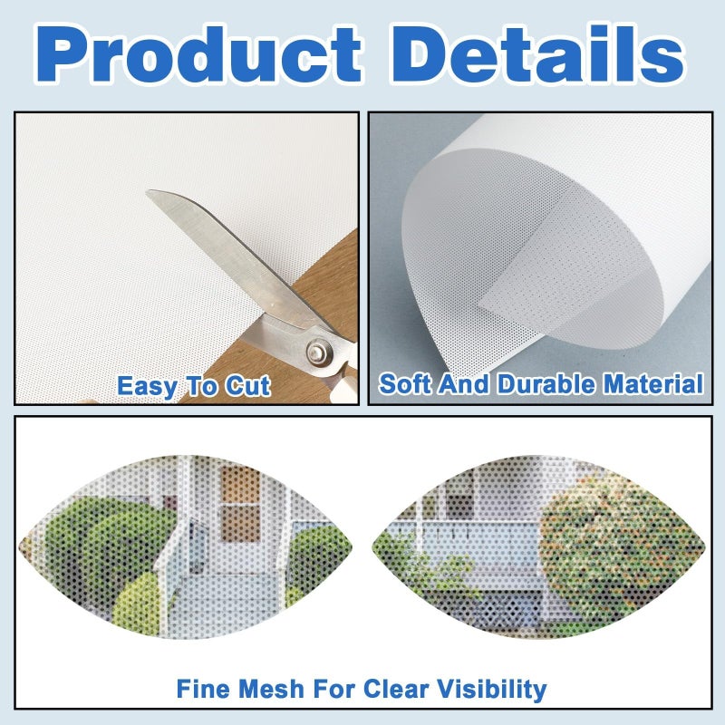UPINS 8Pcs White Mesh Sheets Plastic Eyes Mesh Printable Fursuit Eyes Mesh for Mask Water-Repellent PVC Eye Mesh for Handicrafts Making Cosplay Mask DIY Craft Projects Supplies 11.8" x 7.87" - Image 5