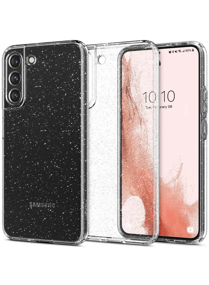 Spigen Liquid Crystal Glitter for Samsung Galaxy S22 Case Cover - Crystal Quartz - Image 1
