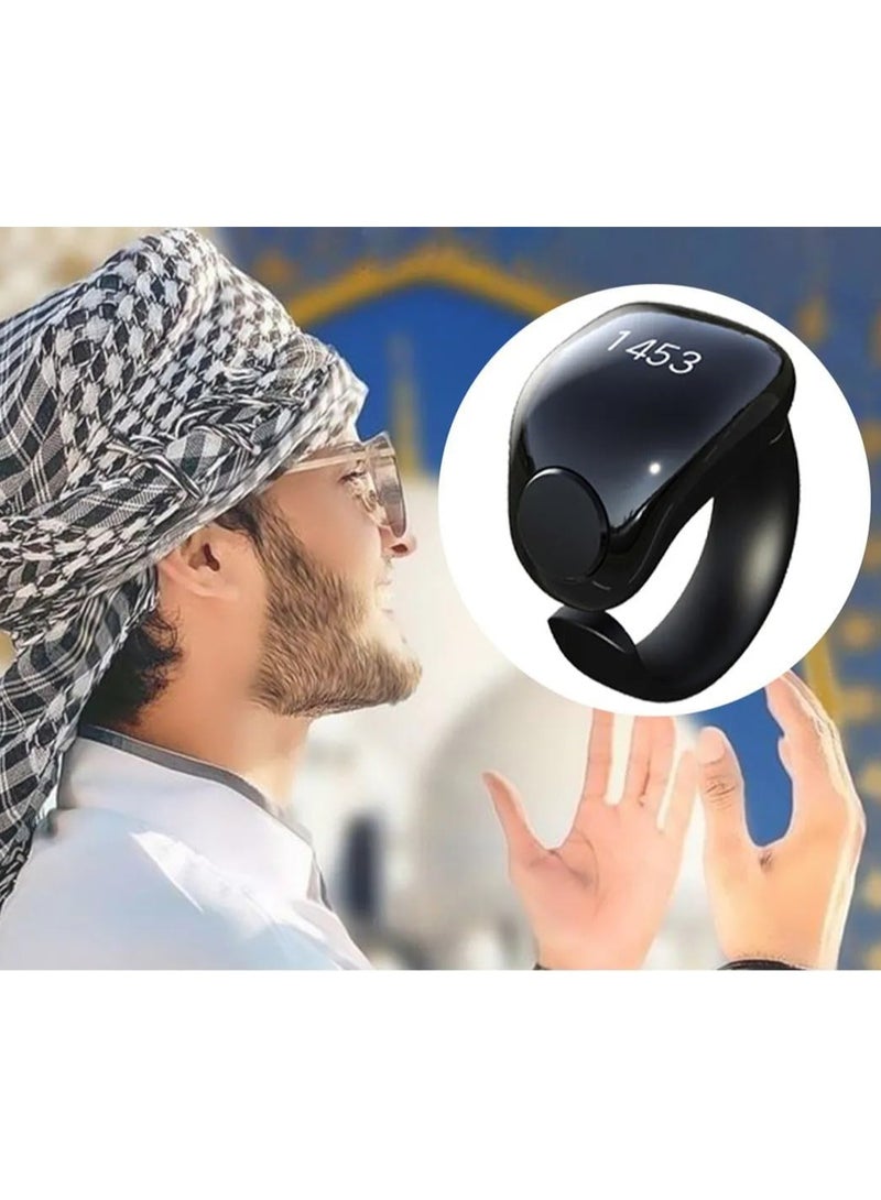 Salam Smart Tasbih Ring – Digital Islamic Zikr Counter, OLED Display, App Sync, Magnetic Charging, Long Battery Life, IP67 Waterproof, Prayer Reminder