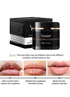 Yoxier Lip Scrub For Dry Lips 20G, Lighten Dark Lips For Men Women Natural Balm Moisturizer Exfoliator Sleeping, Lip Exfoliator And Moisturizer For Dry Chapped Lips ﻿  - Image 2
