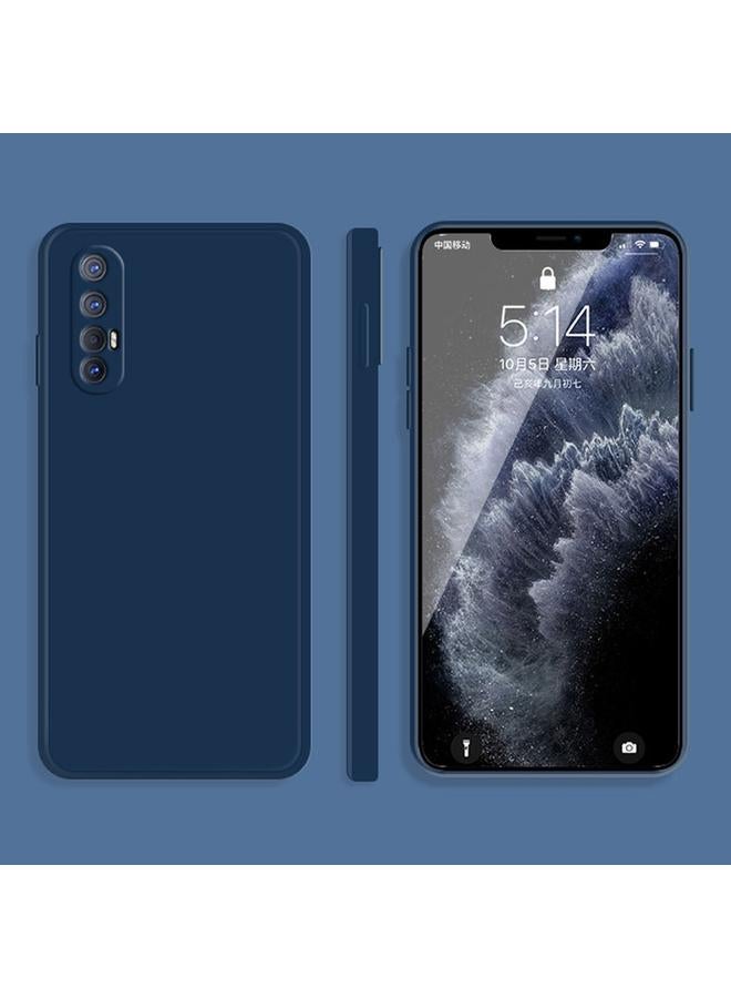 اس-توب جراب لهاتف OPPO Reno3 Pro بلون سادة من السيليكون السائل المقلد مع حافة مستقيمة وغطاء حماية كامل مقاوم للسقوط - Image 1
