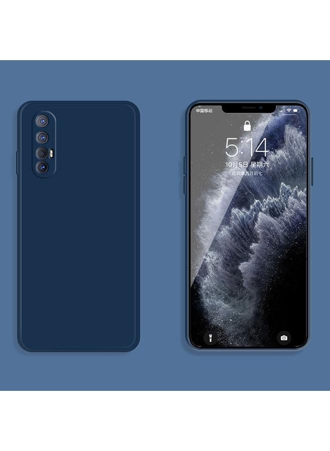 اس-توب جراب لهاتف OPPO Reno3 Pro بلون سادة من السيليكون السائل المقلد مع حافة مستقيمة وغطاء حماية كامل مقاوم للسقوط - Image 2