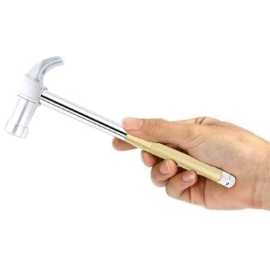 HomeClean 6-In-1 Multifunctional Metal Mini Hammer, Small Nesting and Screwdriver Set, Portable Steel Mini Hammer Ideal (Silver Yellow) - Image 1