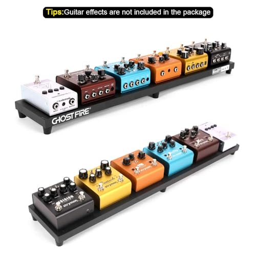 GHOSTFIRE Ghost Fire Guitar Pedal Board Aluminum Alloy 2.16lb Effect Pedalboard 27.5''x5.5'' with Carry Bag,V series (V-Baby Max) - Image 4