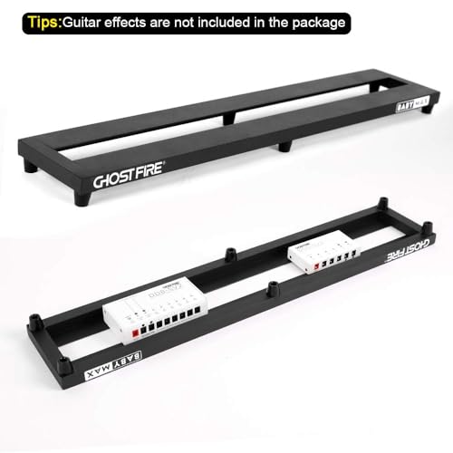 GHOSTFIRE Ghost Fire Guitar Pedal Board Aluminum Alloy 2.16lb Effect Pedalboard 27.5''x5.5'' with Carry Bag,V series (V-Baby Max) - Image 3