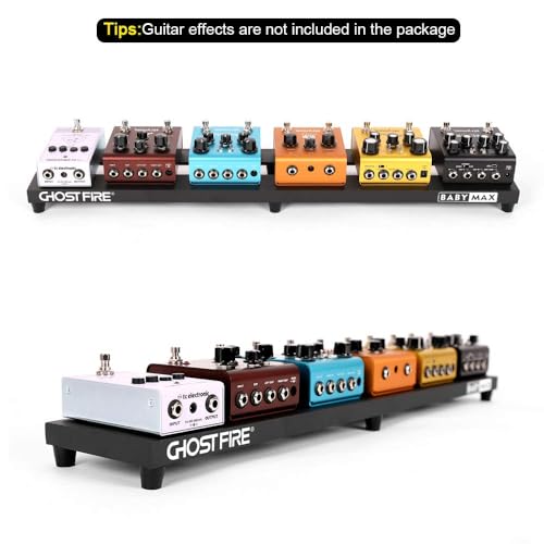GHOSTFIRE Ghost Fire Guitar Pedal Board Aluminum Alloy 2.16lb Effect Pedalboard 27.5''x5.5'' with Carry Bag,V series (V-Baby Max) - Image 5