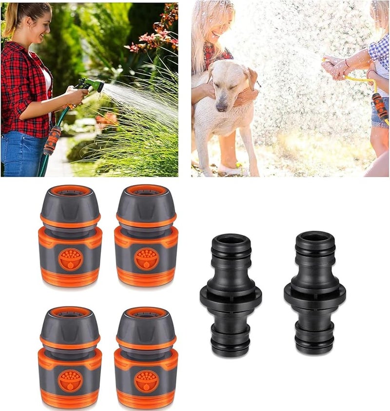 مجموعة موصلات خرطوم الحديقة 4 × 13 مم وصلات مستقرة 2 ملحقات تمديد - Image 3