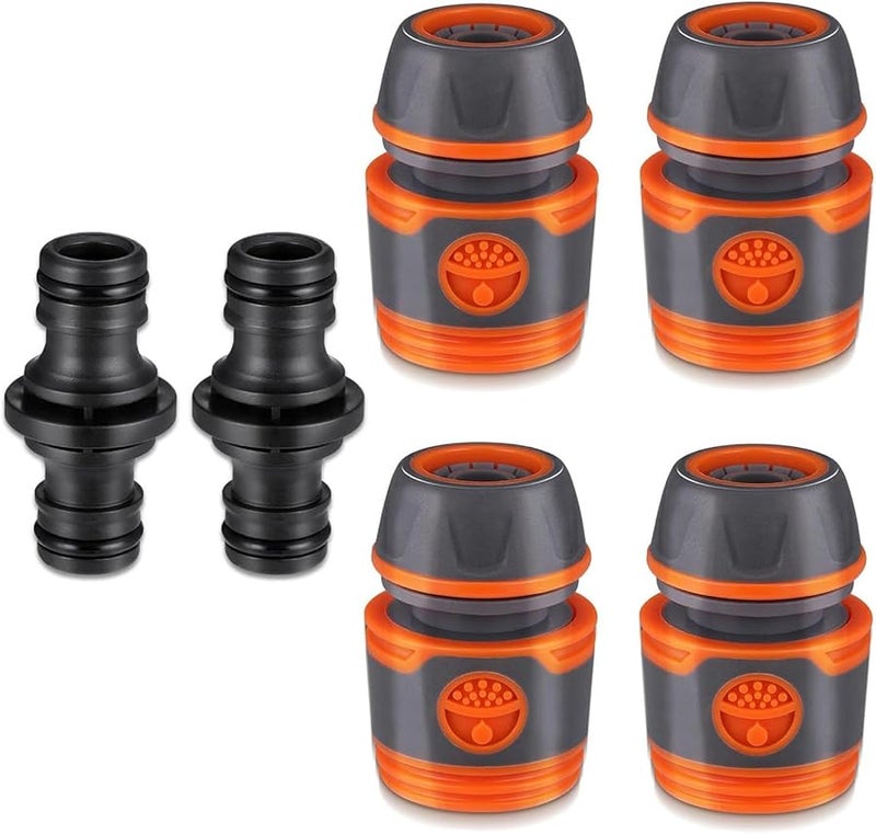 مجموعة موصلات خرطوم الحديقة 4 × 13 مم وصلات مستقرة 2 ملحقات تمديد - Image 4