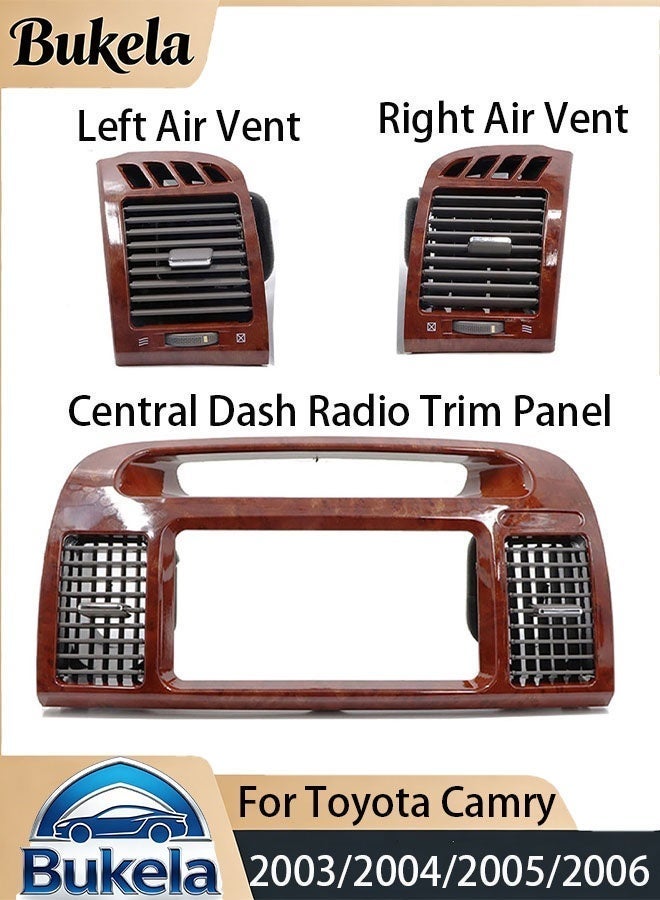 Bukela Toyota camry 2003 2004 2005 2006 A/C Air vent outlet complete set warm wood color - Image 1