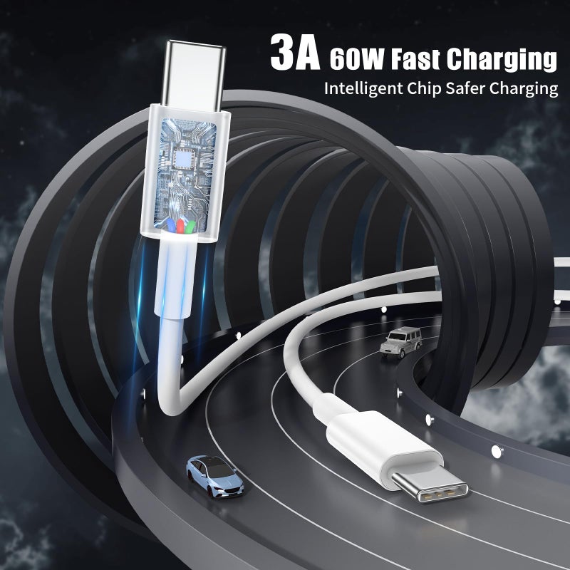 Essri USB C to USB C Cable 3FT for Apple iPhone 17 16 Charger Cord,4Pack 60W C to C Cable Fast Charging Wire for iPhone 16 15 Pro Plus Pro Max iPad Pro/Air MacBook Pro/Air,for Galaxy S24 S23 and More - Image 5