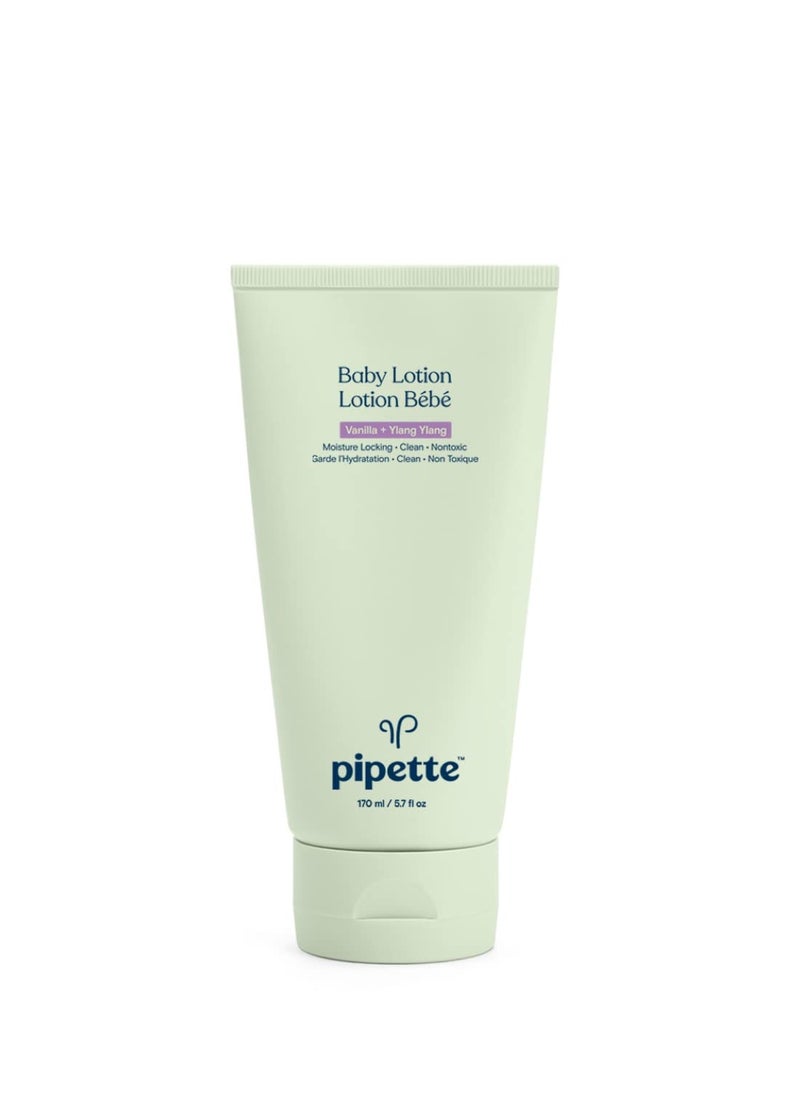 pipette Baby Lotion, Moisture of Baby's Delicate Skin Vanilla Ylang Ylang Aroma 2.85 fl oz pack of 2  - Image 1