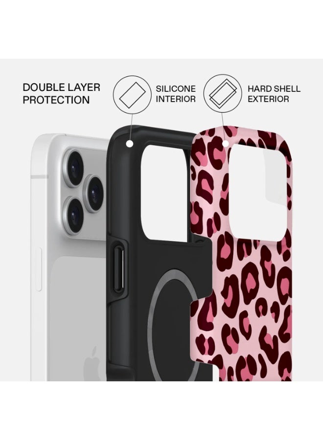 Mobcos iPhone 17 Pro Max Wild Blush Premium Case Compatible with Hybrid Dual-Layer Hard Shell + Silicone Protection - Scratch-Resistant Shockproof Mobile Cover - Image 2