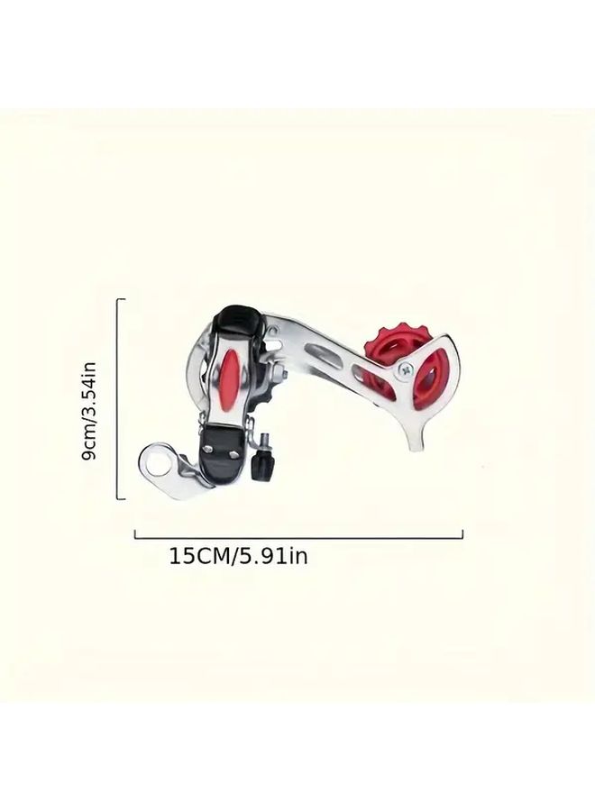 Silvery Round Bicycle Rear Shifter 6 7 8 18 21 Speed Ergonomic Grip Quick Release - Image 3