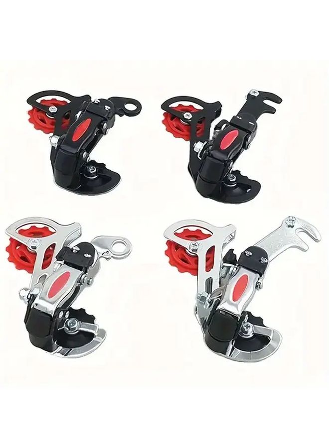 Silvery Round Bicycle Rear Shifter 6 7 8 18 21 Speed Ergonomic Grip Quick Release - Image 2