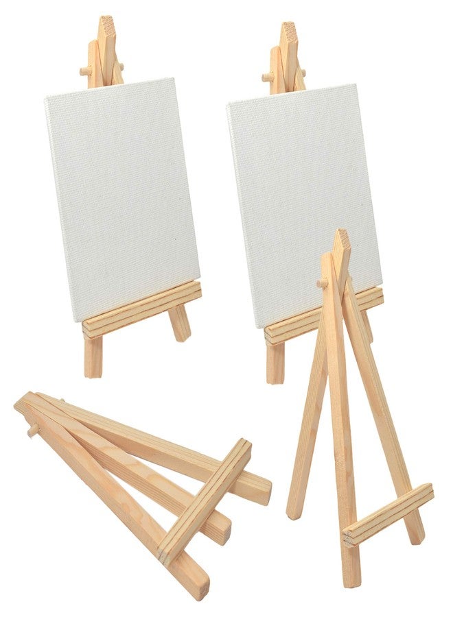Buzz Cool Wooden Easel with Mini Canvas | Display Tabletop Tripod Stand for Mini Art Decoration | Wooden Canvas Easel for Card Artist Photos Phone Wedding Decoration | 6 inch, 2 pcs - Image 3