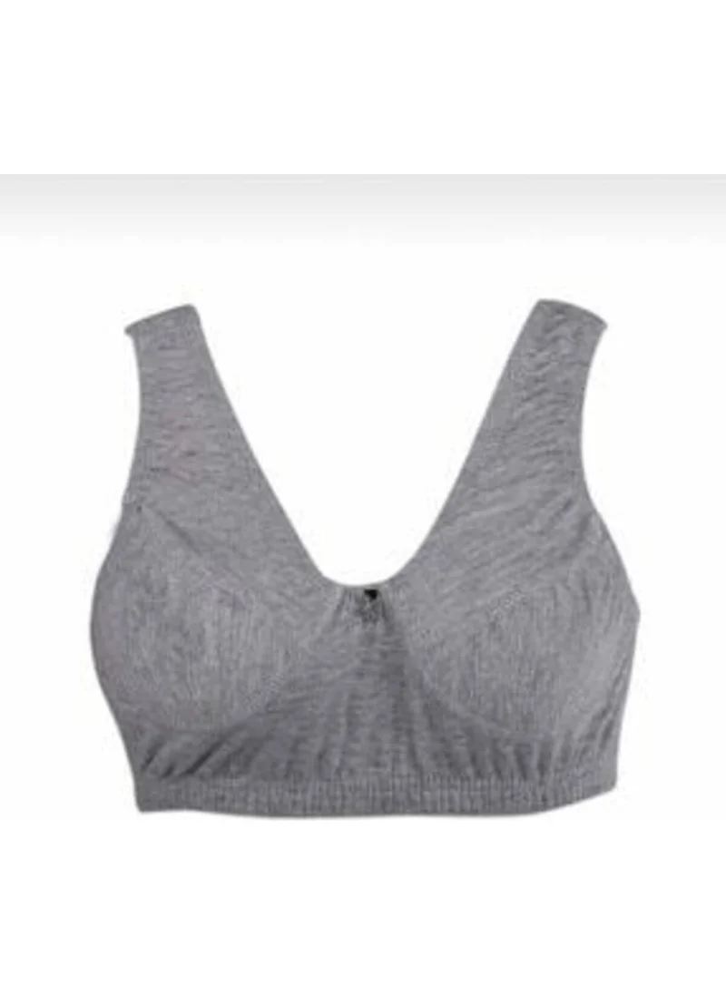Tutku Combed Cotton Half Tank Bra Gray (6 Pieces)