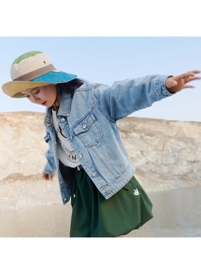 Annil Girls' Denim Jacket - Spring/autumn Cotton Embroidered Cute Loose Fit Casual School Style Coat - Image 3