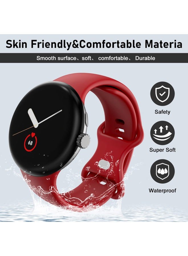 OVERSTEP Compatible for Google Pixel Watch Band, Pixel Watch Soft Silicone Wristband Waterproof Sport Strap Band for Google Pixel Watch 2022（L） - Image 3