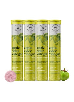 WELLBEING NUTRITION Apple Cider Vinegar For Weight Loss With Mother And Garcinia Cambogia, Pomegranate 17 Effervescent Tablet Pack Of 4  - Image 1