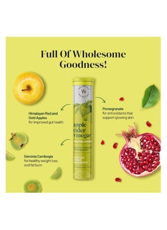 WELLBEING NUTRITION Apple Cider Vinegar For Weight Loss With Mother And Garcinia Cambogia, Pomegranate 17 Effervescent Tablet Pack Of 4  - Image 2