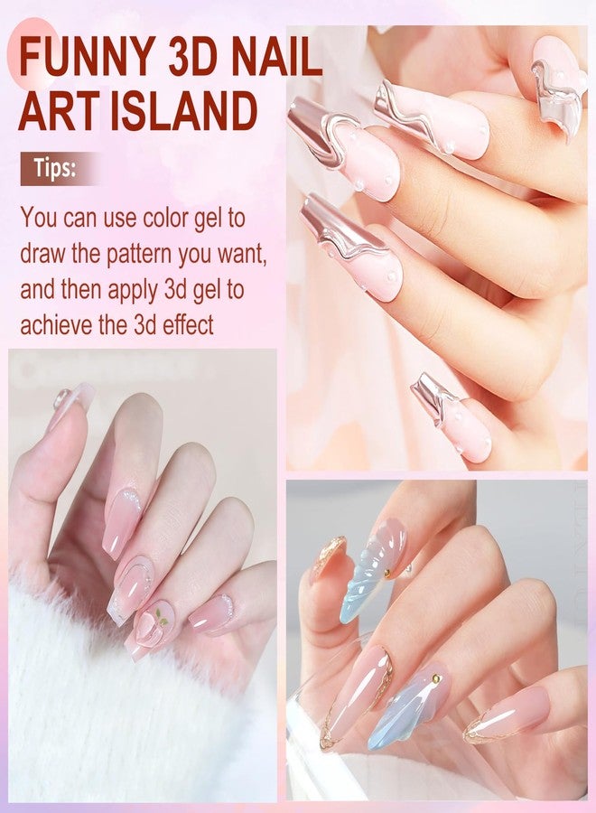 MUSILAN 3D Nail Gel - Nail Art Sculpting Gel Glue for Nails Tips,Molding, Drawing, Nail Charms & Gems, Chrome Powder and Rhinestone Design No Wipe,UV Curing Needed Salon & DIY Use(White Sculpting Gel) - Image 2